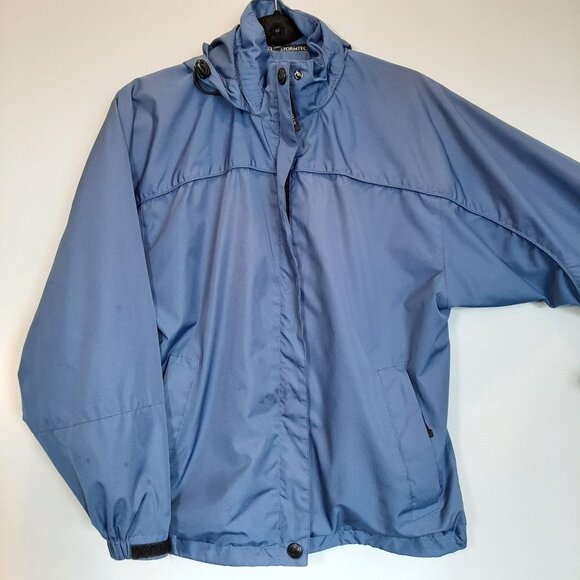 Stormtech Performance Shell Mens Jacket w Stowaway Hood Mens Size Medium Blue - Picture 12 of 16
